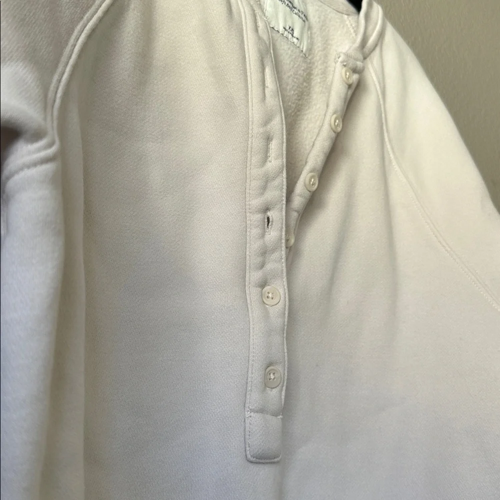 A&F Essential Sunday Henley Crew sweatshirt size XXS - Picture 5 of 6